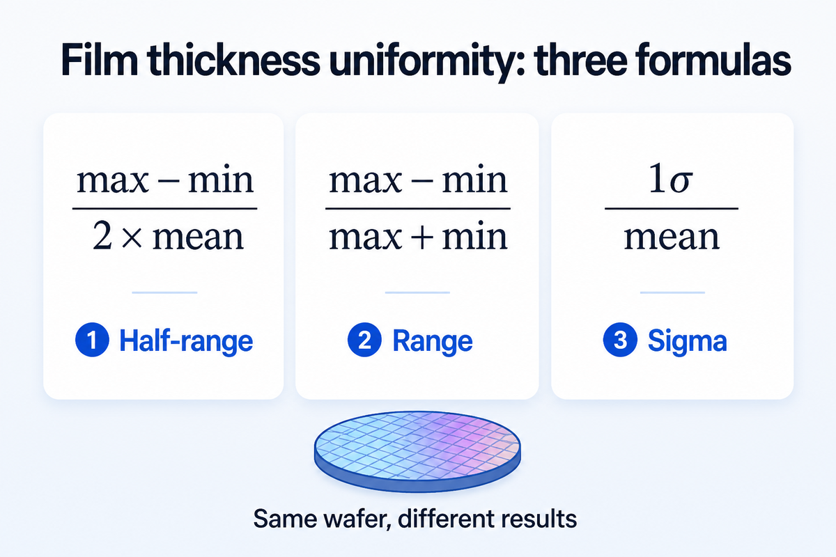 Film Thickness Uniformity Formula: Which One Your Number Came From