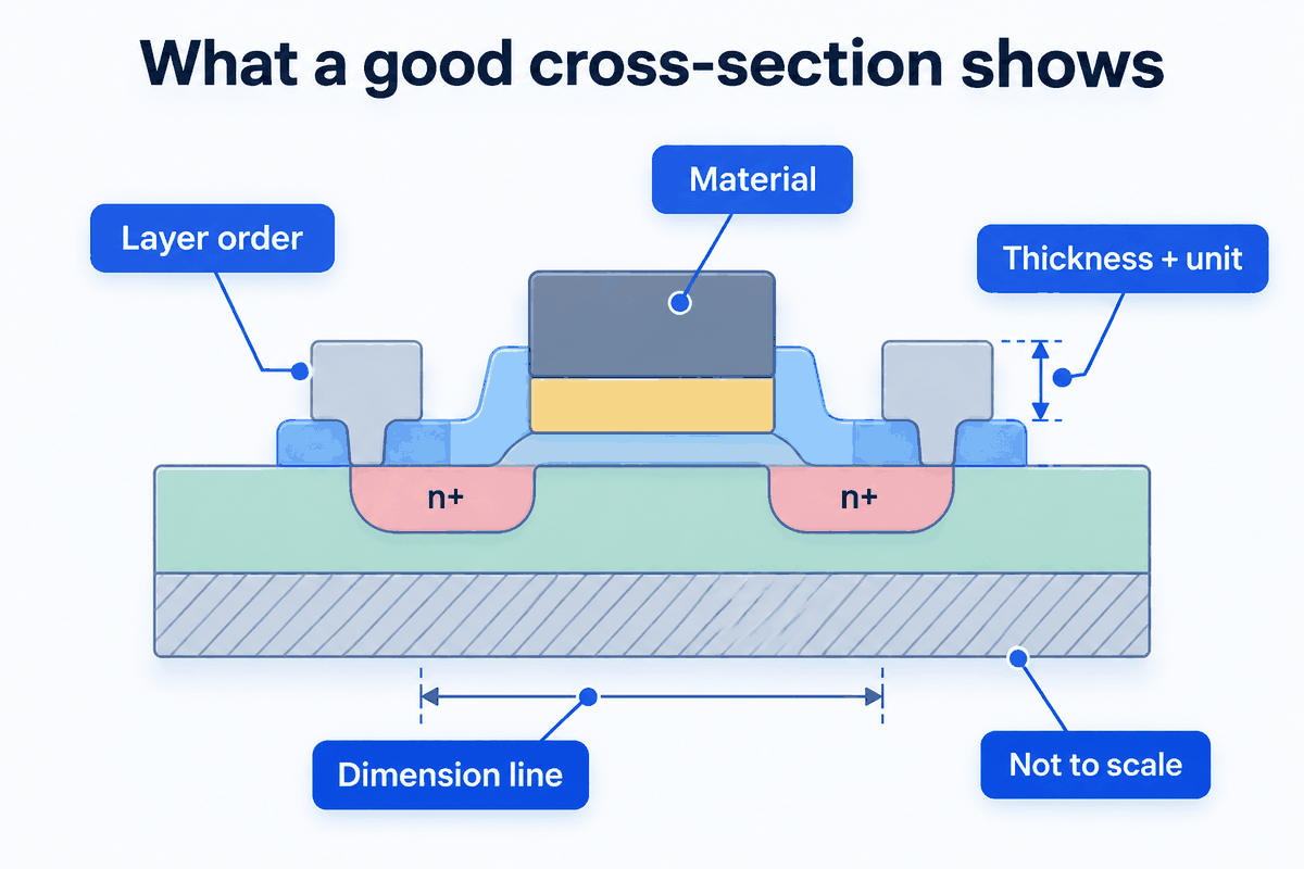 Semiconductor Device Cross Section: How to Draw One That Reads at a Glance